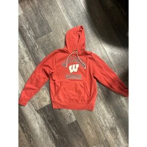Wisconsin Badgers Red Hoodie Sweatshirt NCAA College Pullover
